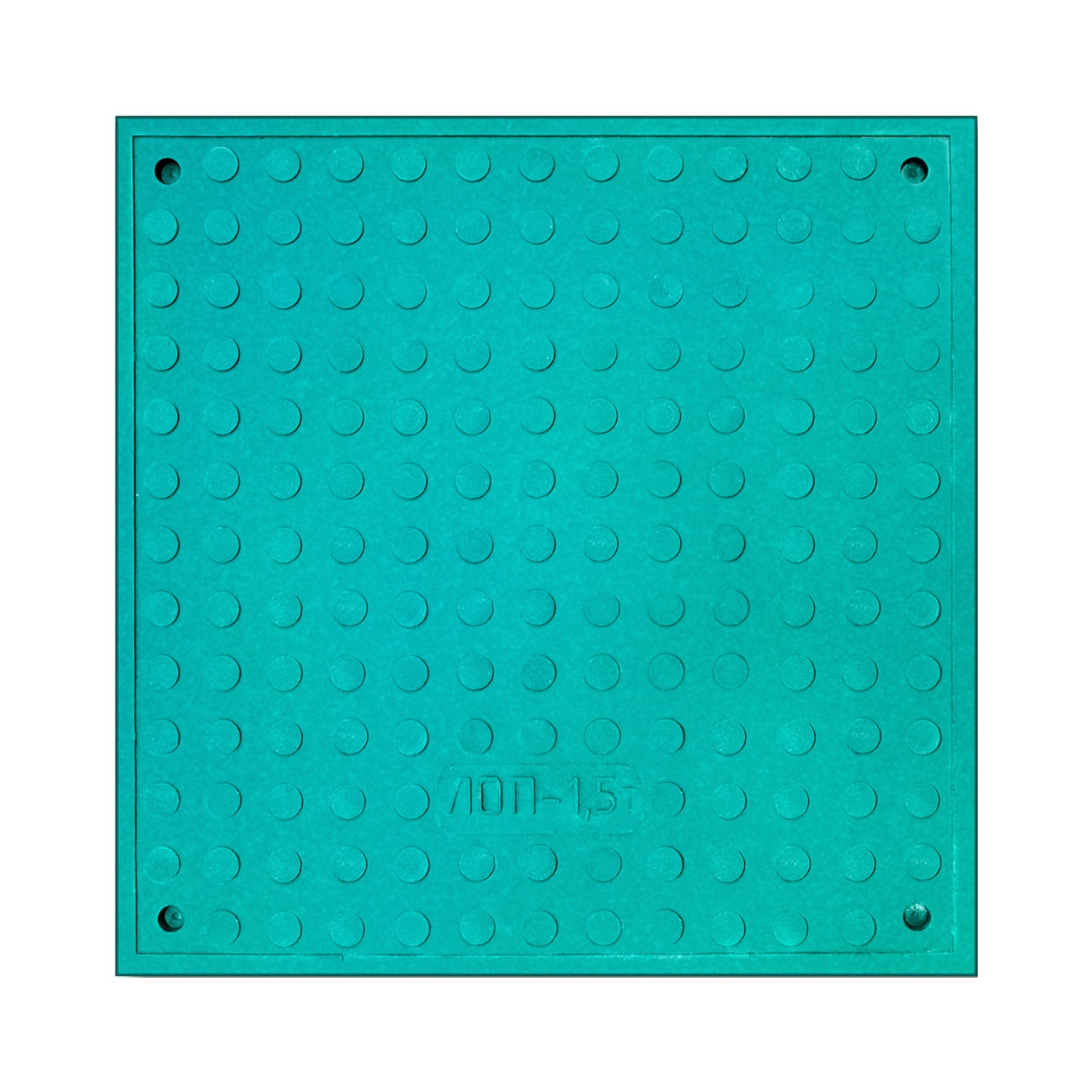 Люк полімерпіщаний 1,5 т./м.кв.КВАДРАТ ЗЕЛЕНИЙ 640 /620/64