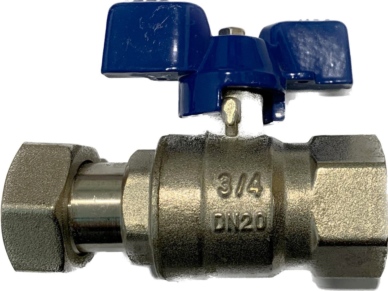  Кран прямий з нак.гайкою ASG 3/4 вз для газ котла