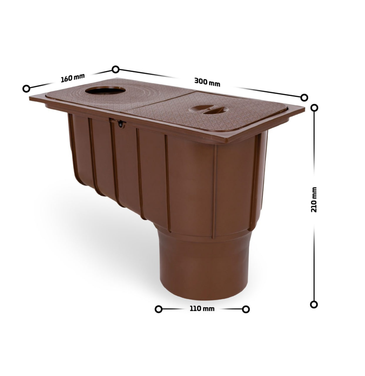 Дощоприймач нижній коричневий