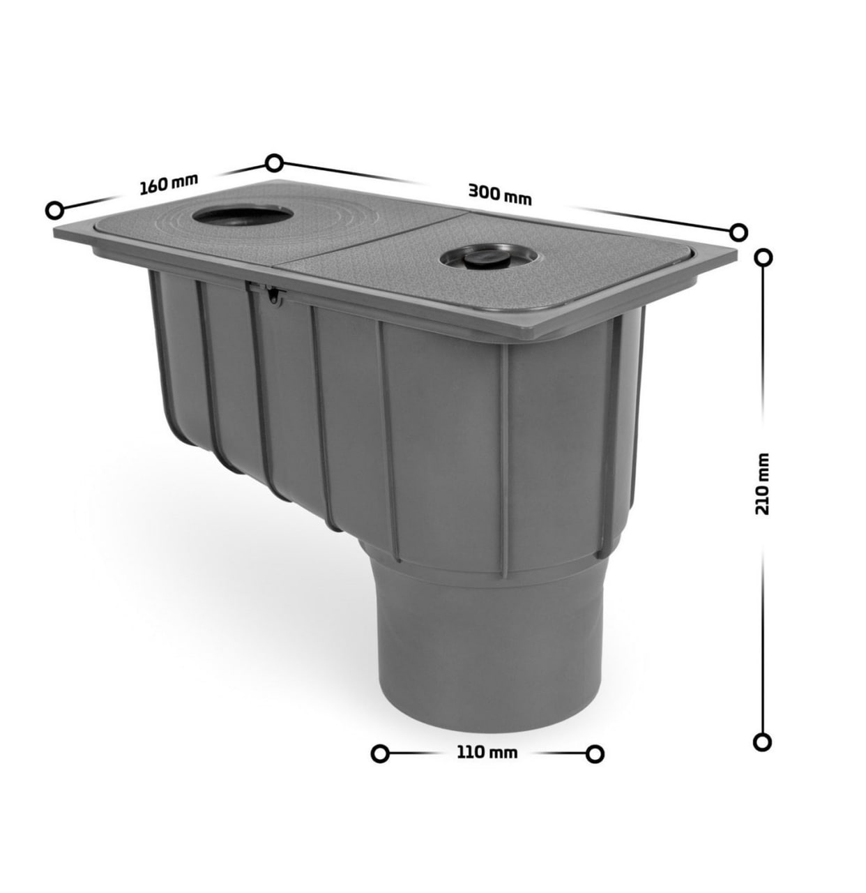 Дощоприймач нижній сірий