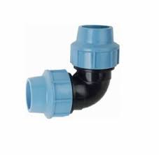 Коліно для ПЕ труби зажимне Ø32