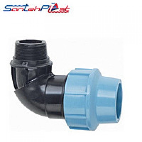 Коліно для ПЕ труби з зовнішньою різ.Ø20 х _½