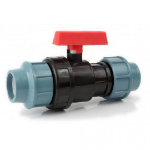 Кран кульовий для ПЕ труби зажимний 20 х 20