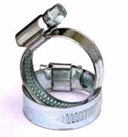 Хомут сталевий оцинкований  8 - 12 мм 